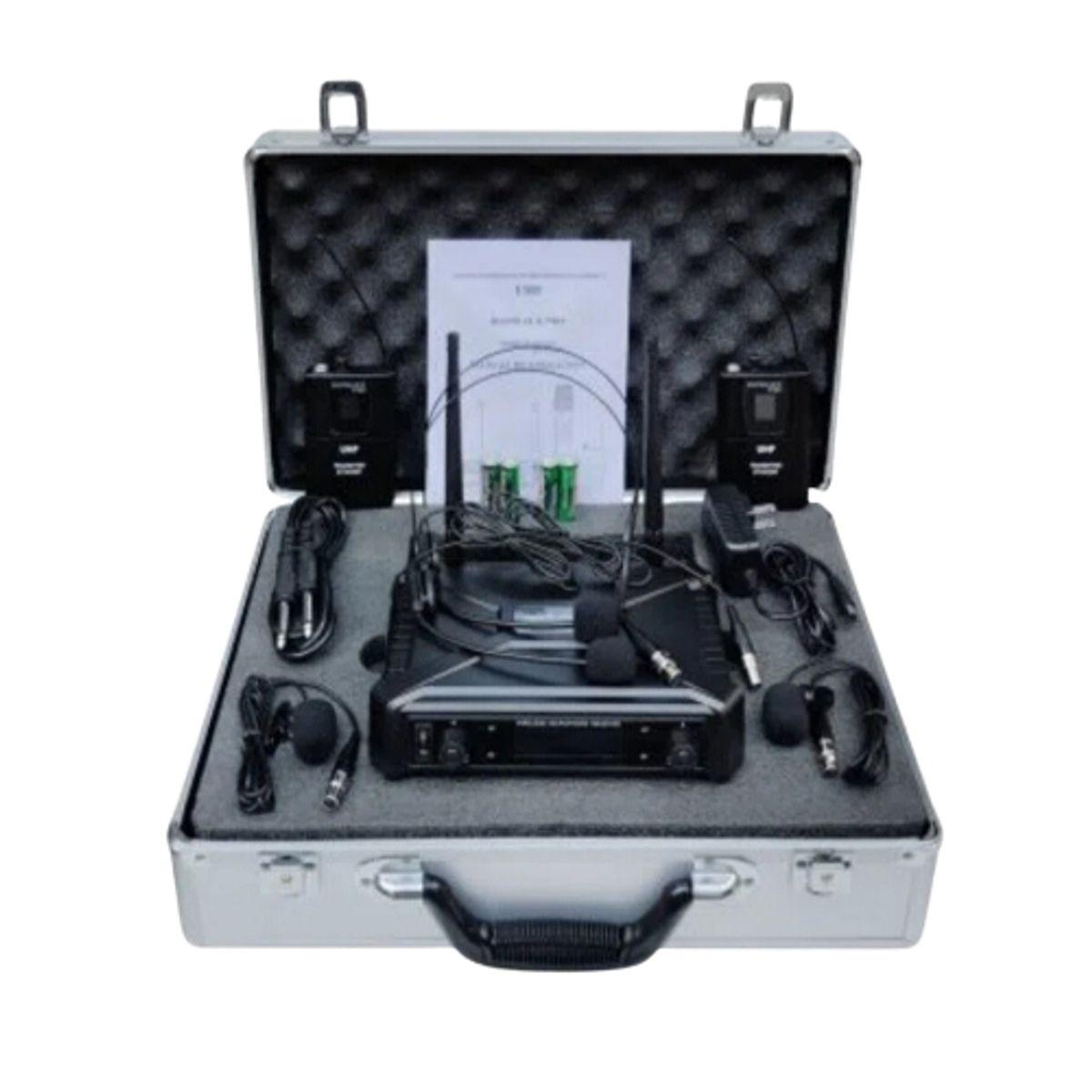 BATBLACK - micrófono inalámbrico profesional uhf  tipo vincha doble