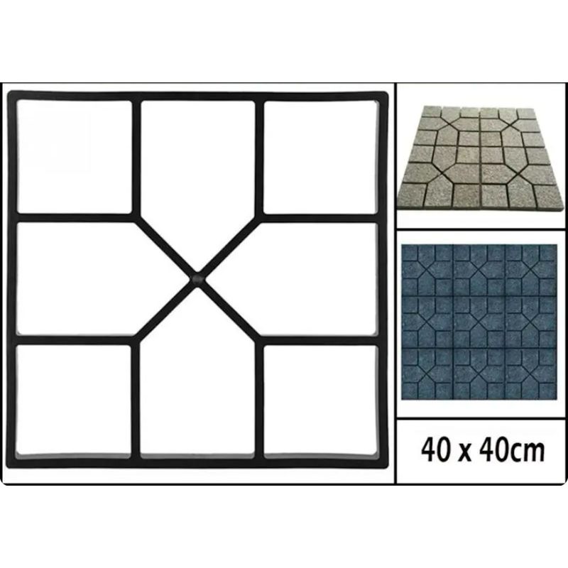 GENERICO - PLANTILLAS PARA PISO CEMENTO MOLDE PARA SENDEROADOQUINES 40X40CM