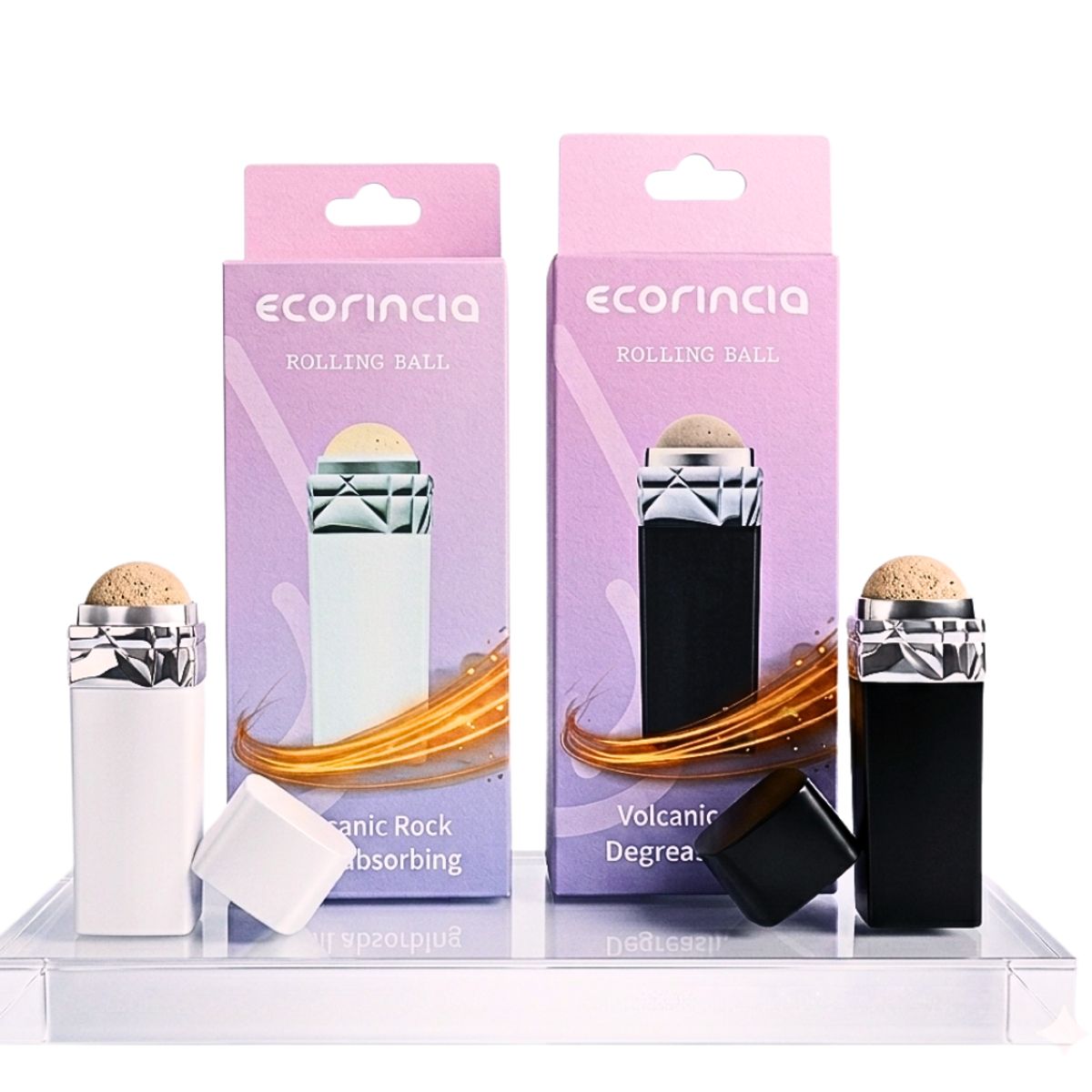 GENERICO - Piedra Volcánica Absorbente de grasa Facial Blanco y Negro