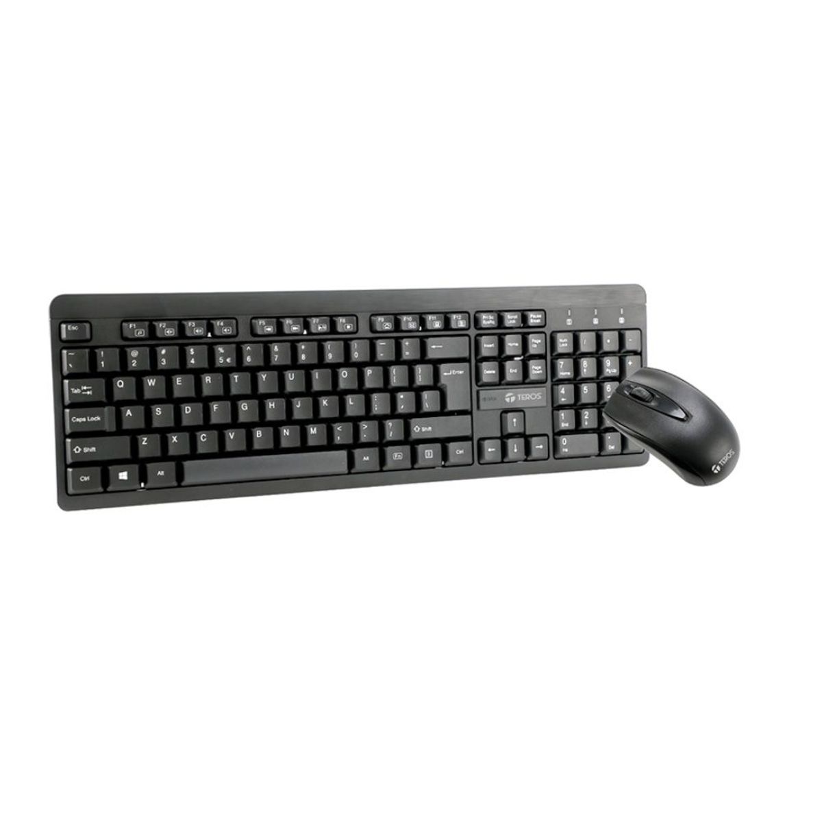 TEROS - Kit Teclado  Mouse Inalámbrico Teros TE4061N 24GHz Receptor nano USB