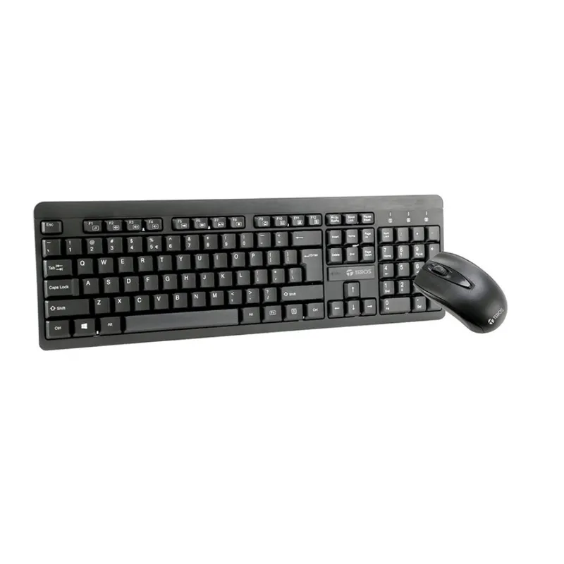 TEROS - Kit Teclado  Mouse Inalámbrico Teros TE4061N 24GHz Receptor nano USB