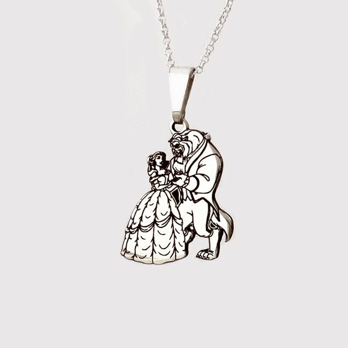 GENERICO - Collar La Bella y la Bestia Plata 950 - Musas Vanidosas