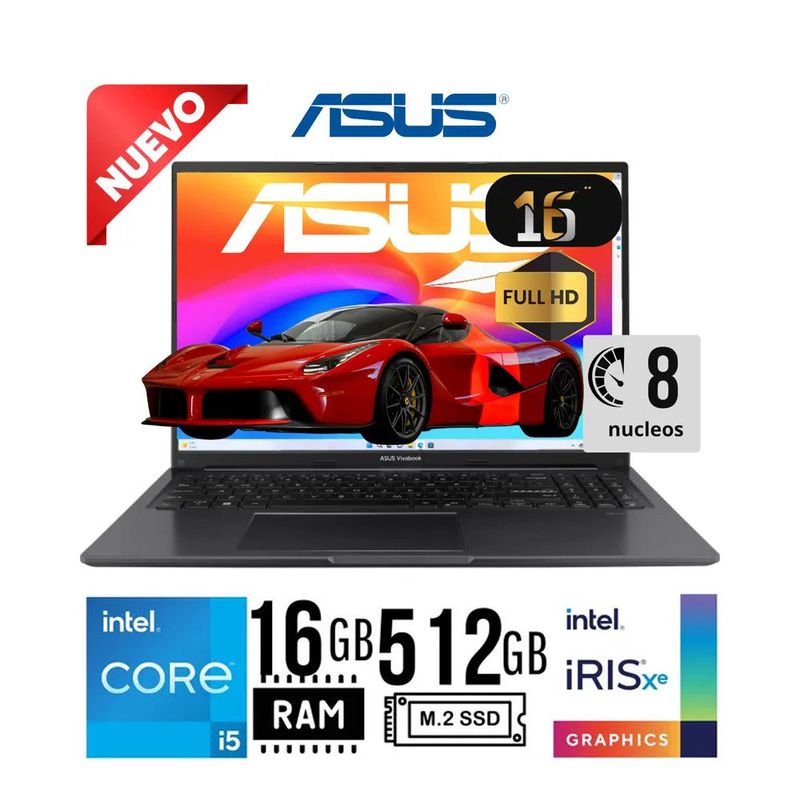 ASUS - ULTRABOOK ASUS X1605 16 IPS I5 13VA 16GB 512GB W11 L HUELLA