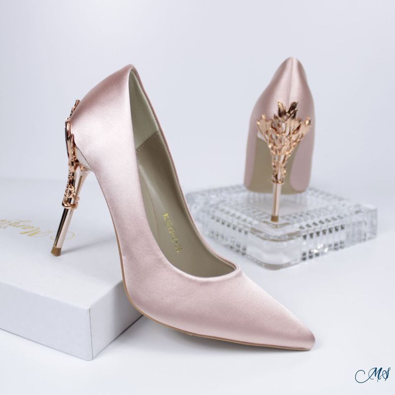 ZAPATOS DE VESTIR MUJER SATIN ROSADO M11 MARGLO SHOES