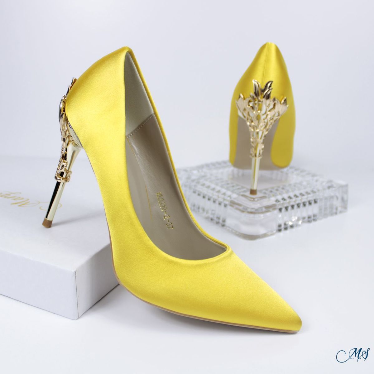MARGLO SHOES - ZAPATOS DE VESTIR MUJER SATIN AMARILLO M11
