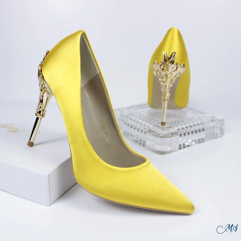 MARGLO SHOES - ZAPATOS DE VESTIR MUJER SATIN AMARILLO M11