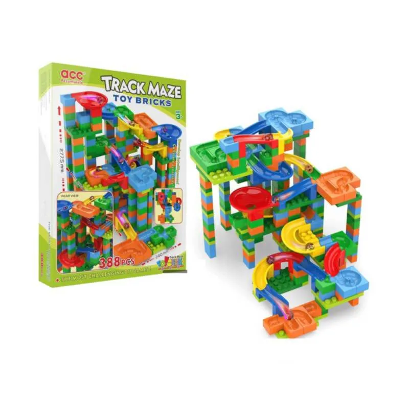 GENERICO - Carrera de Canicas - Track Maze - 388 Pcs