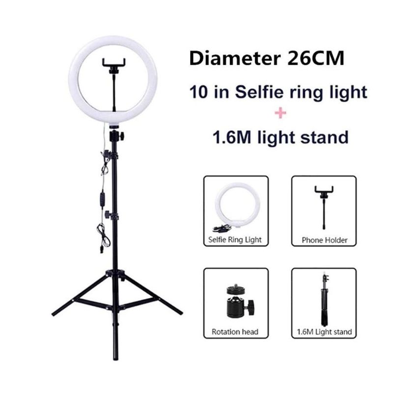 Aro Luz Led de 26 CM Trípode para Tik Tok GENERICO