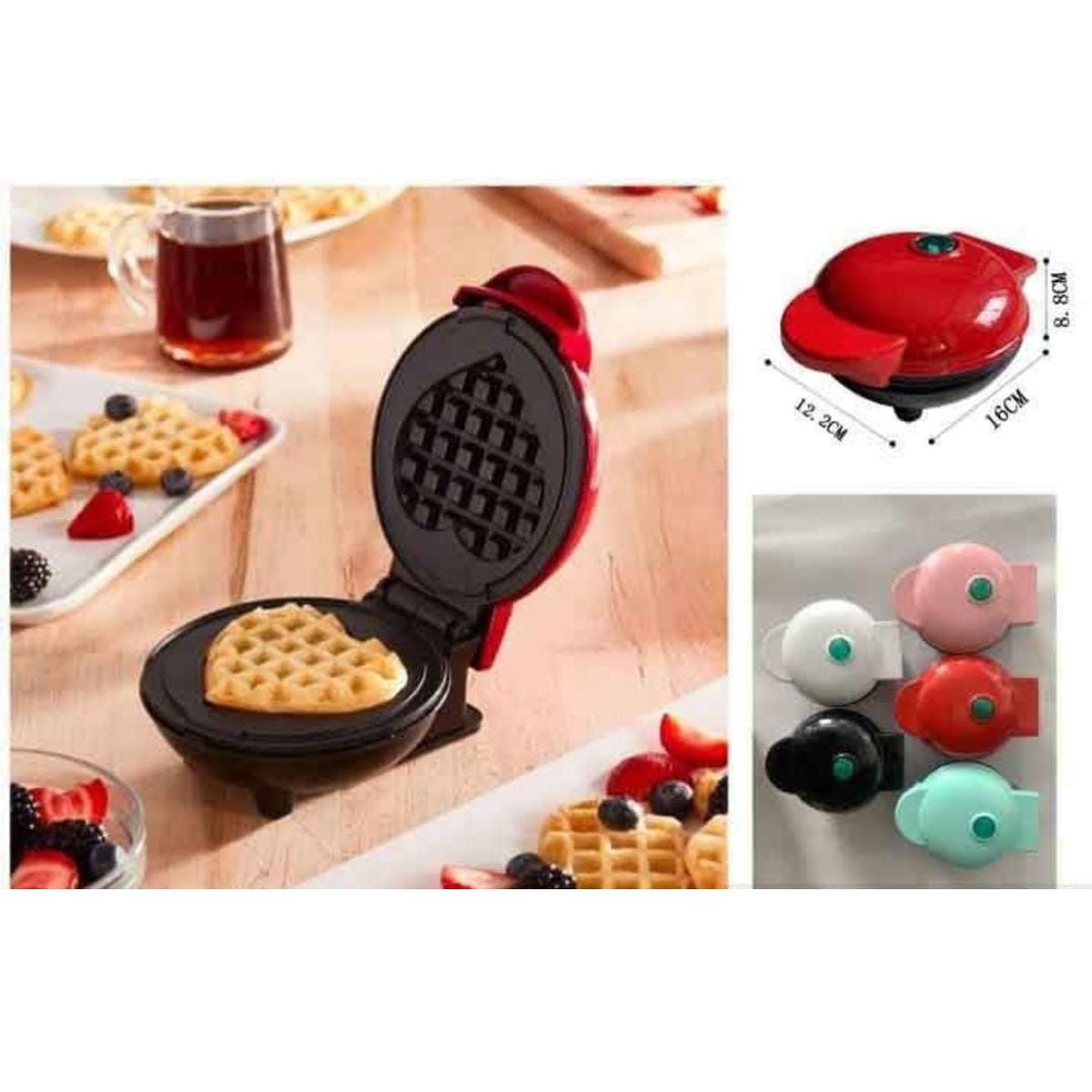 OEM - Mini Waflera para hacer gofres en forma de Corazón