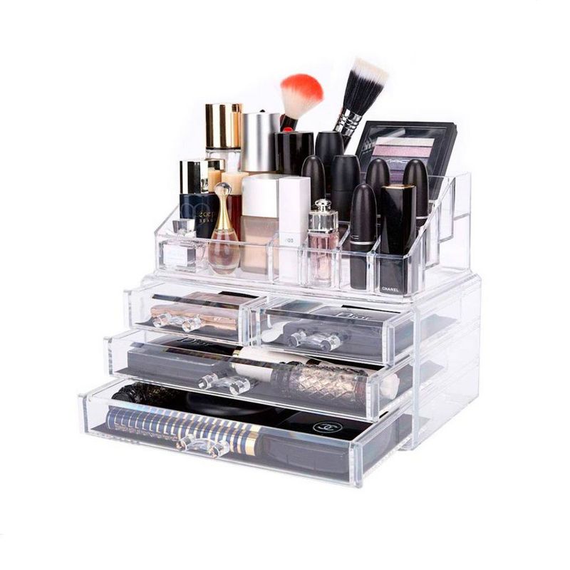 GENERICO - Organizador de Maquillaje y Joyas de Acrílico Transparente