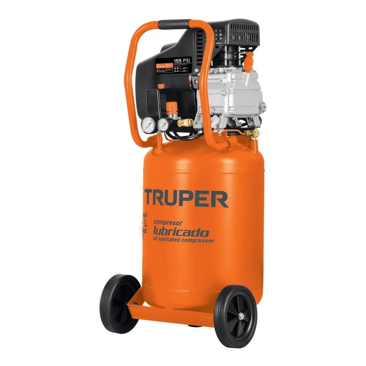TRUPER - Compresor lubricado banda vertical 50L Truper
