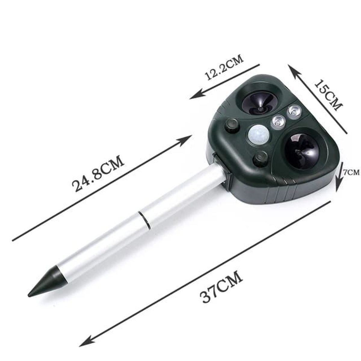 GENERICO - REPELENTE ULTRASÓNICO SOLAR PARA ANIMALES GATOS PERROS RATONES