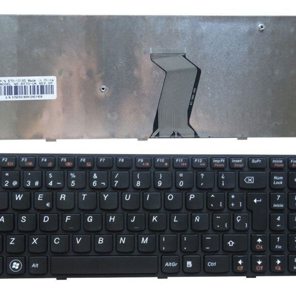 GENERICO - Teclado  para Laptop  Lenovo B570, B590, Z560