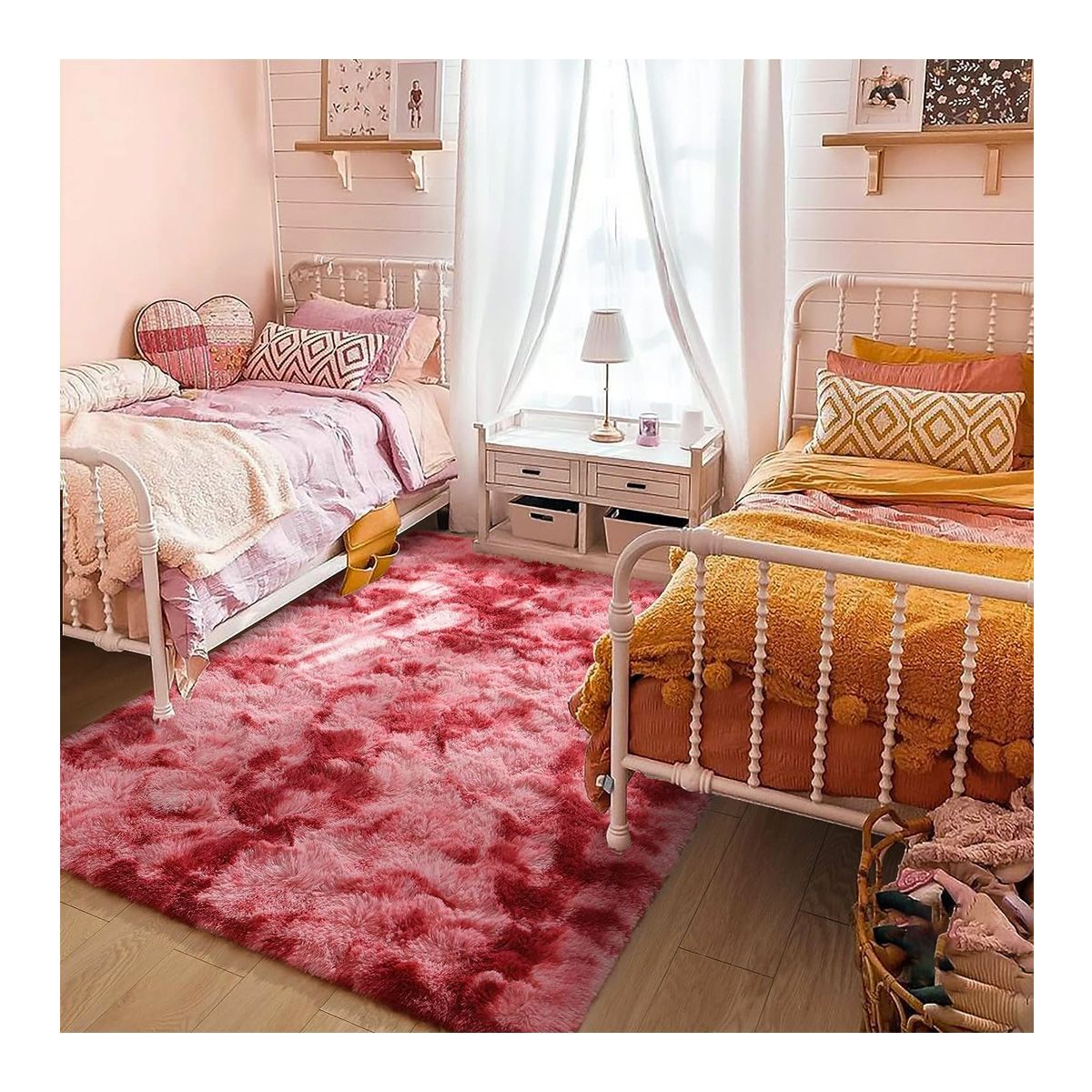 GRETAIL - Alfombra De Felpa Piso Decorativo 150cm x 50cm Rosa Fucsia