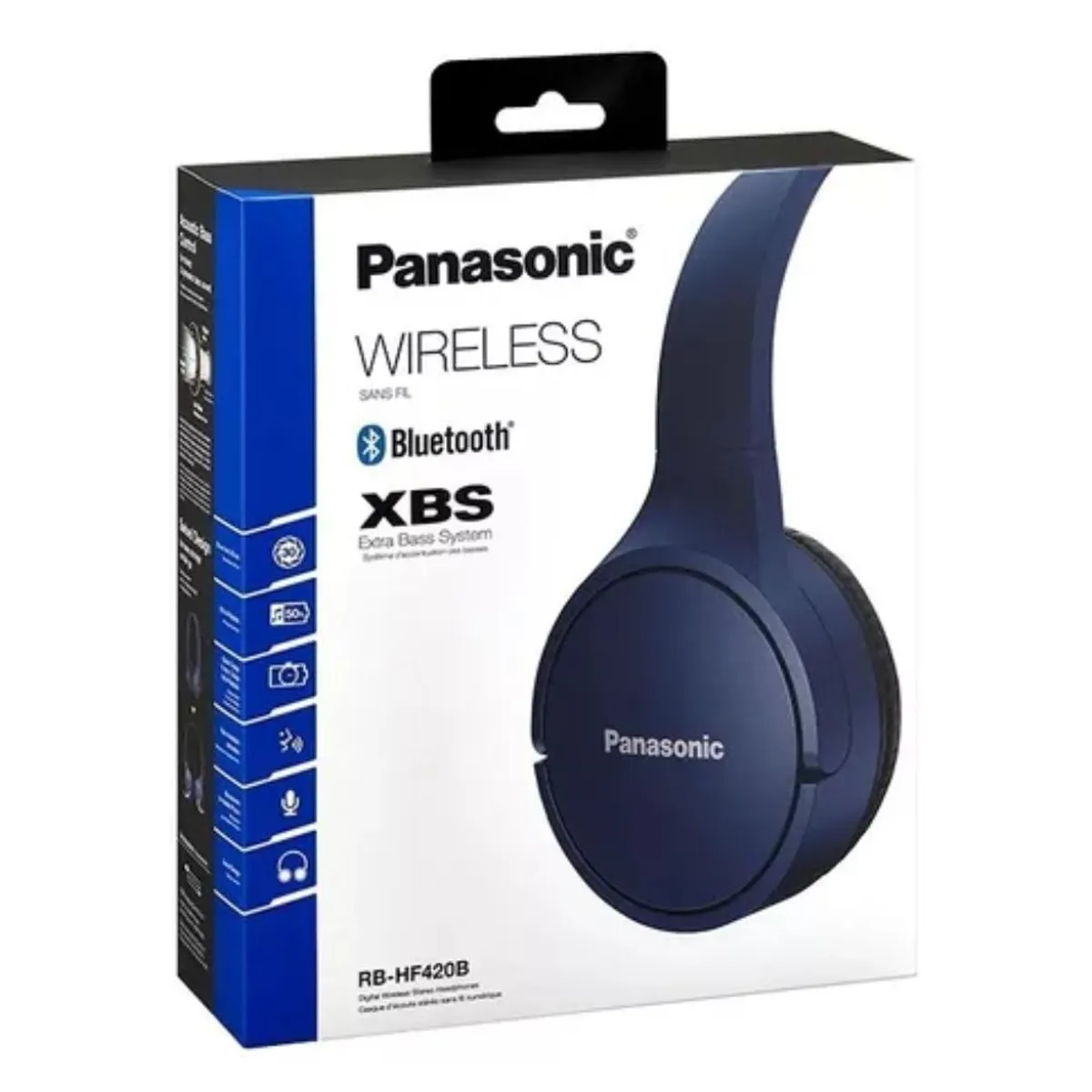 PANASONIC - Panasonic RB-HF420B Audífono Bluetooth Estéreo Inalámbrico - Azul