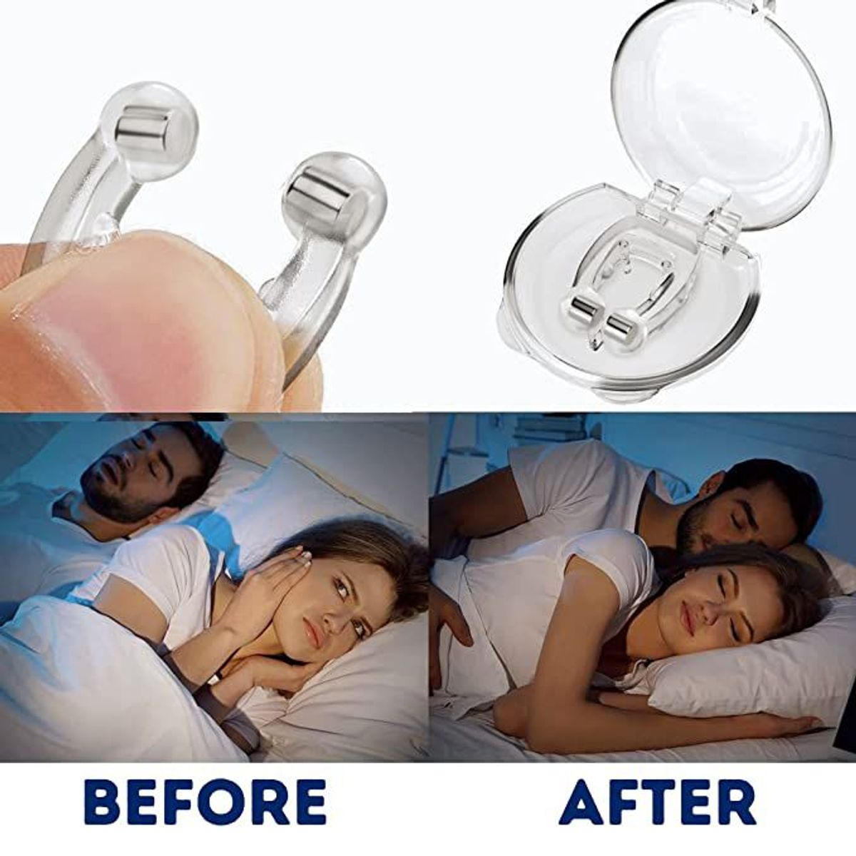 GENERICO - Clip Anti Ronquidos Set 4 Unidades de Siliconas