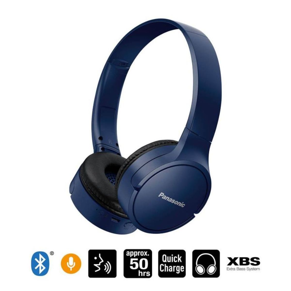 PANASONIC - Panasonic RB-HF420B Audífono Bluetooth con 50 horas de Batería - Azul