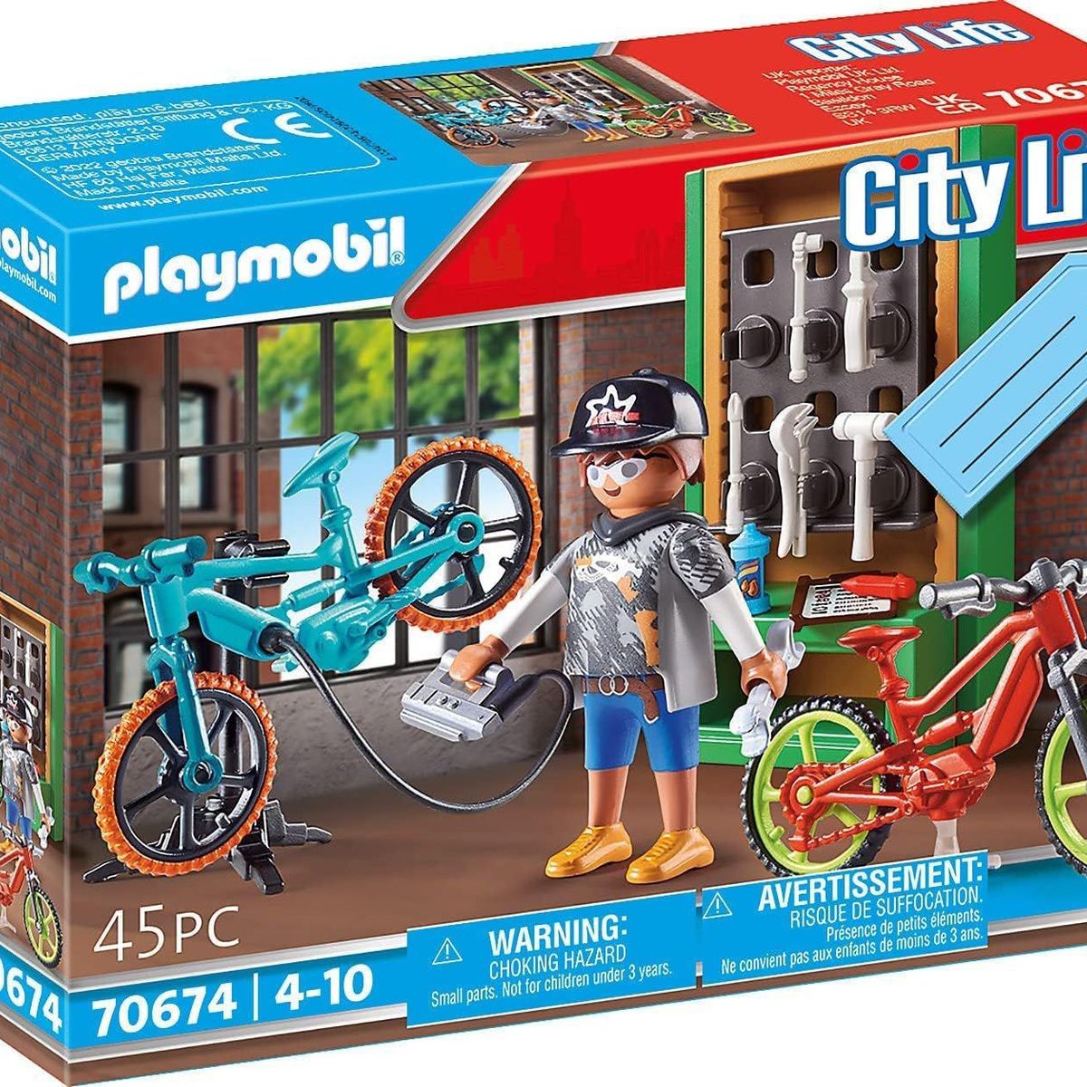 PLAYMOBIL - Playmobil City Life Set de Regalo Taller de Bicicletas