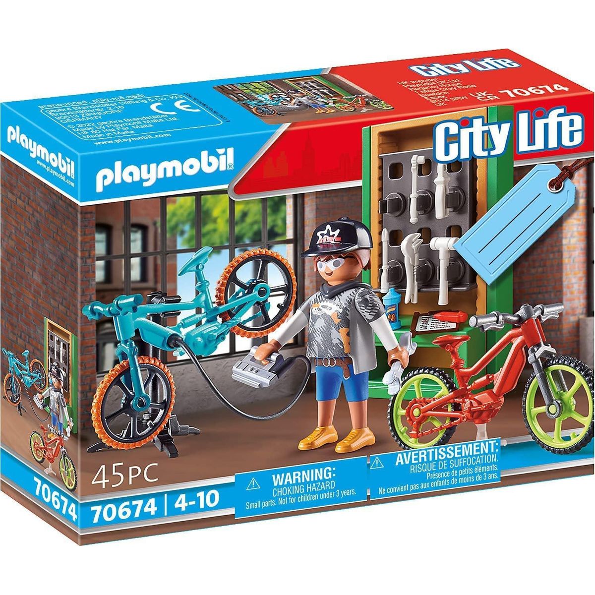PLAYMOBIL - Playmobil City Life Set de Regalo Taller de Bicicletas