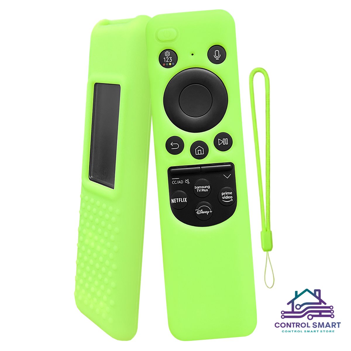 CASE - Funda Para Control Samsung Solar Smart Tv 2023- Verde Fosforescente