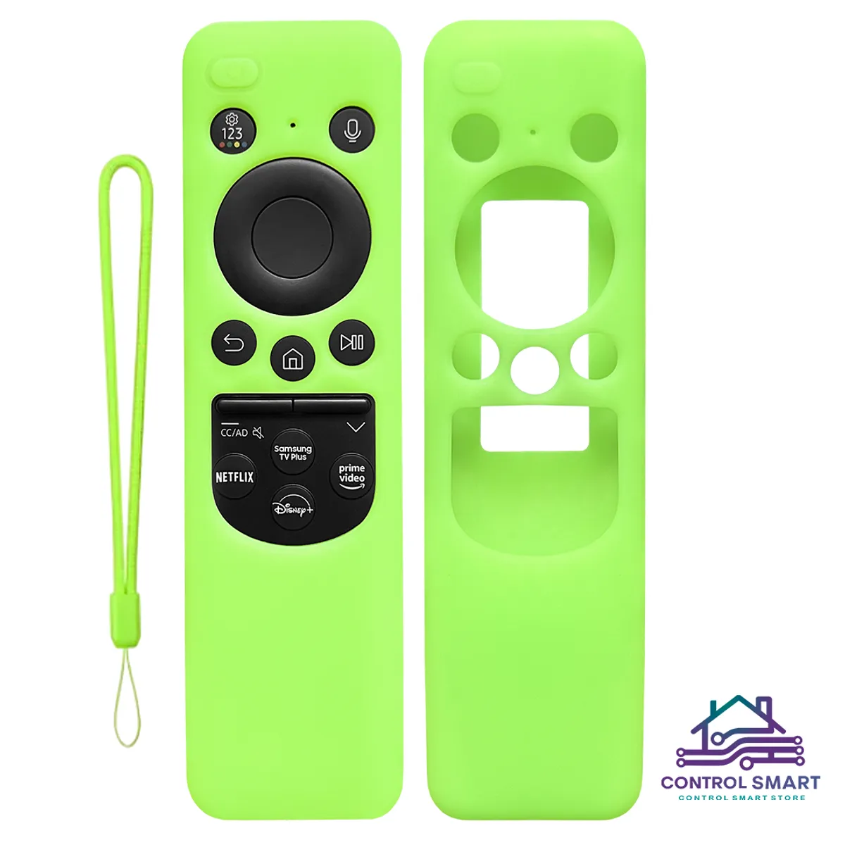 CASE - Funda Para Control Samsung Solar Smart Tv 2023- Verde Fosforescente