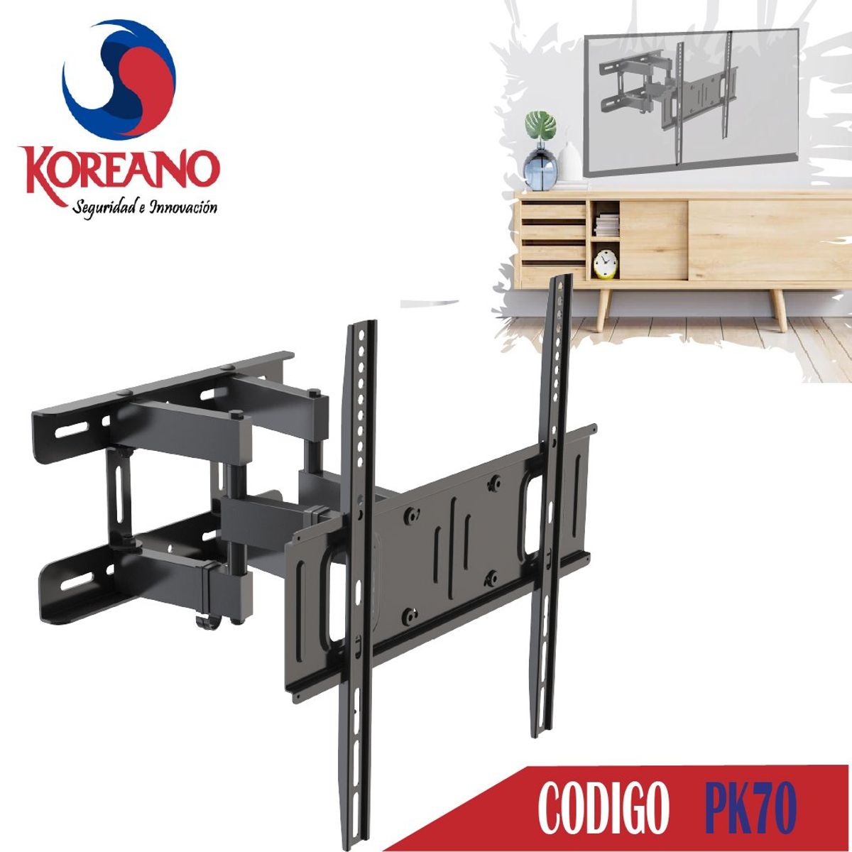 KOREANO SEGURIDAD E INNOVACION - Rack Móvil para TV 32 a 70 pulgadas - PK70