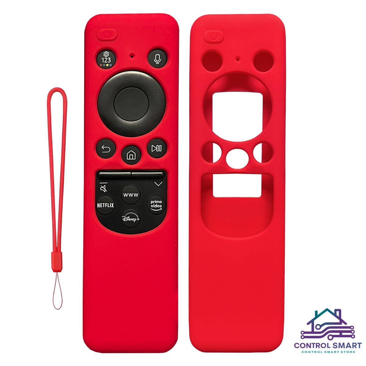 CASE - Funda Para Control Samsung Solar Smart Tv Modelo 2023- Rojo