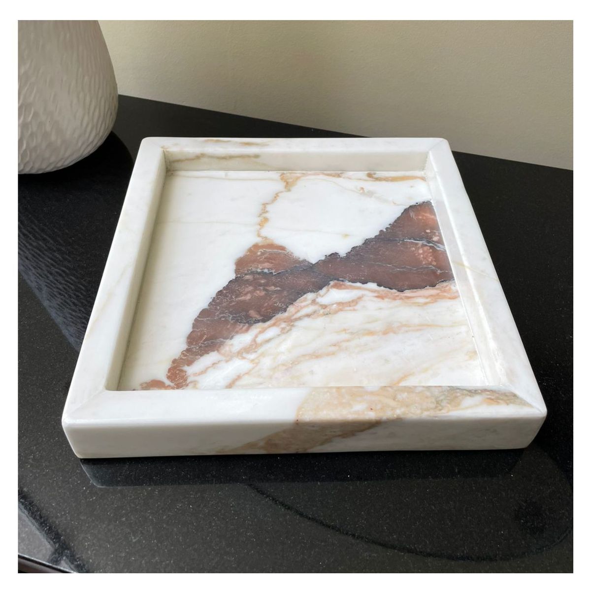 DAS HAUS - Bandeja Mármol Calacatta Gold - Cuadrado 25x25 cm