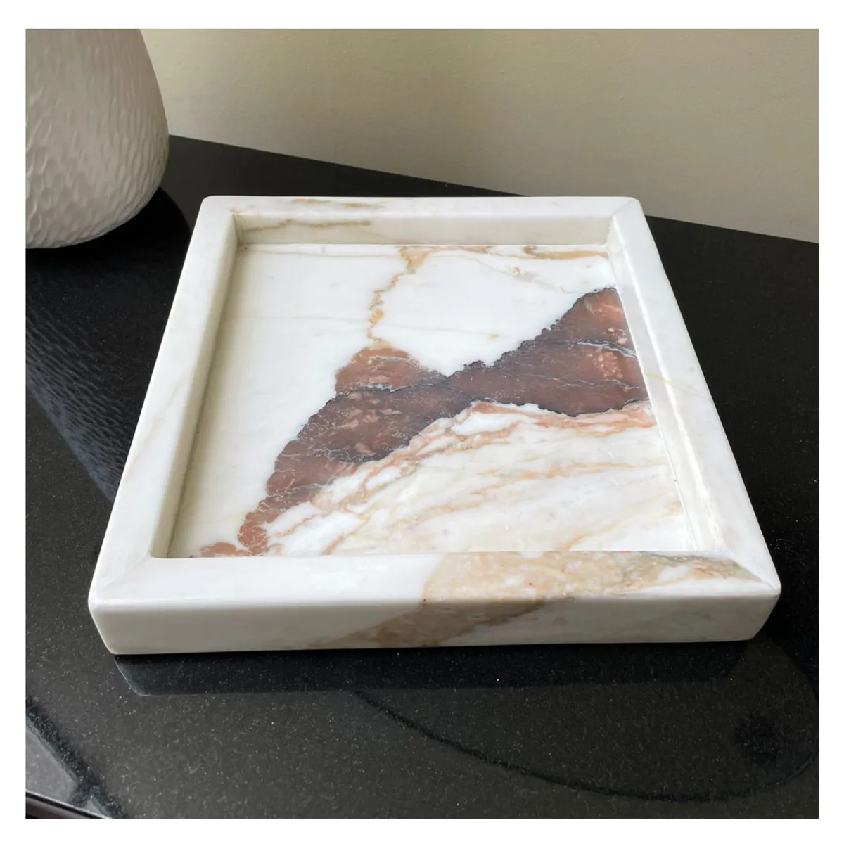 DAS HAUS - Bandeja Mármol Calacatta Gold - Cuadrado 25x25 cm