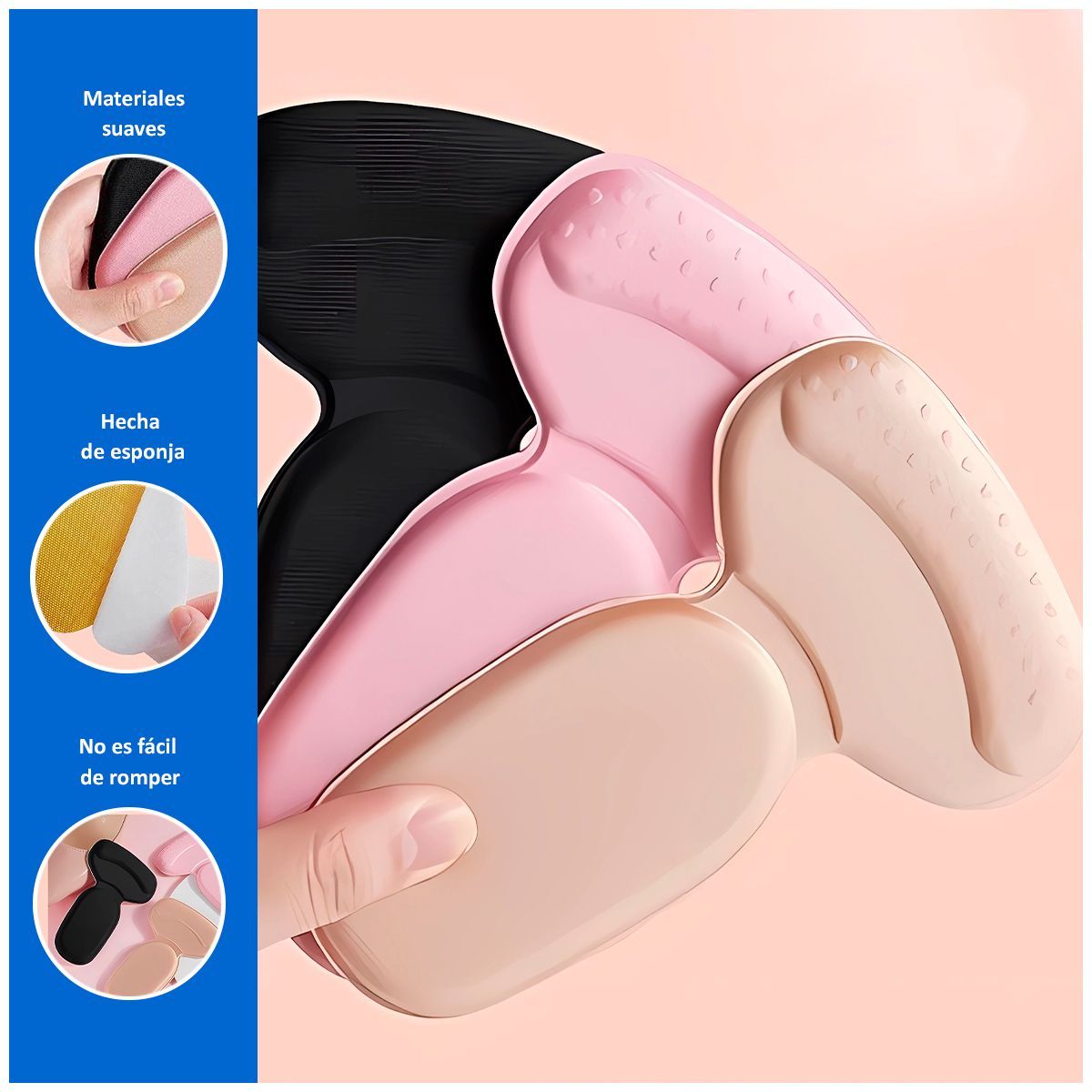 SASARU - Almohadilla Protectora para Pies Anti Impactos Rosado