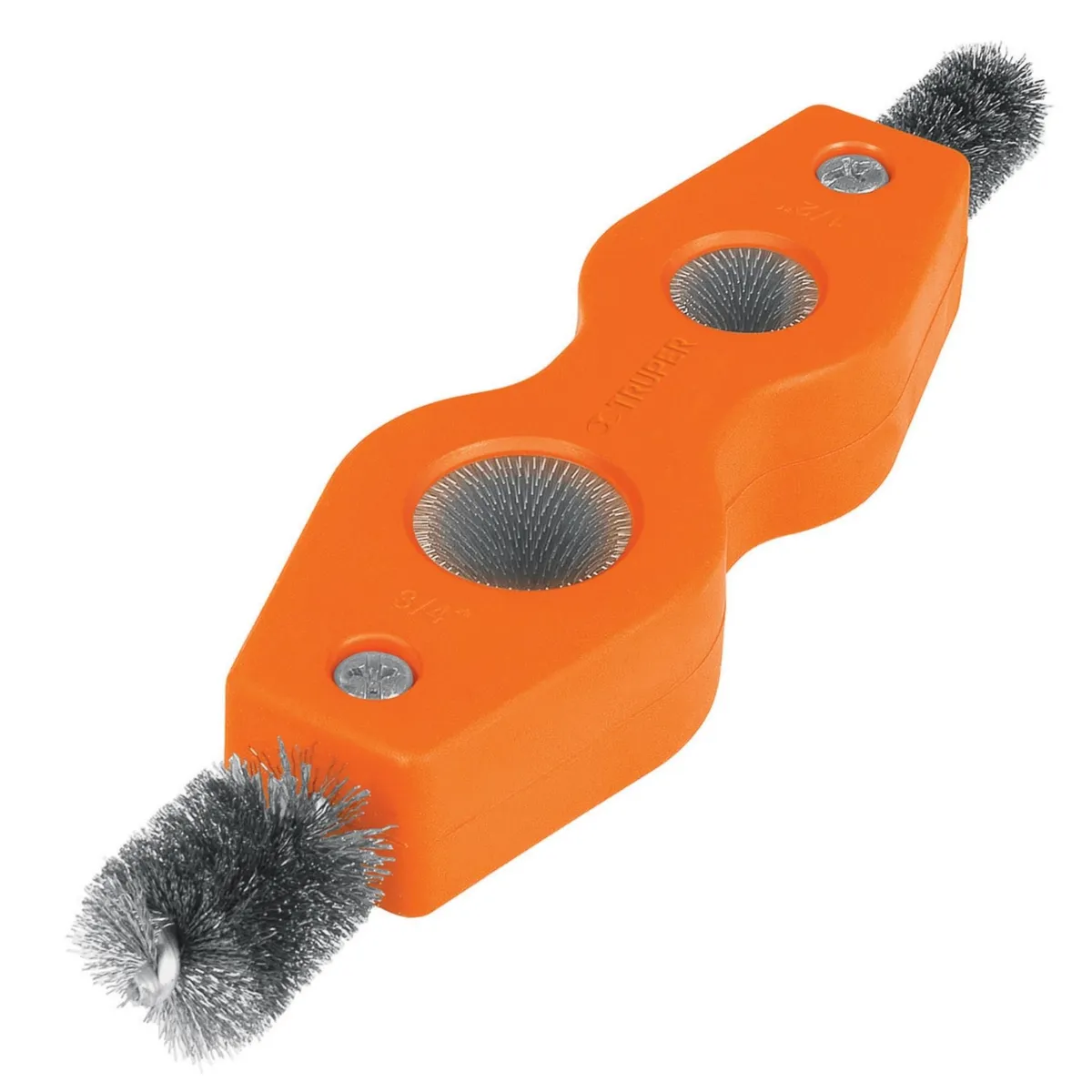 TRUPER - Cepillo limpiador de terminales de baterías, 4 en 1, Truper