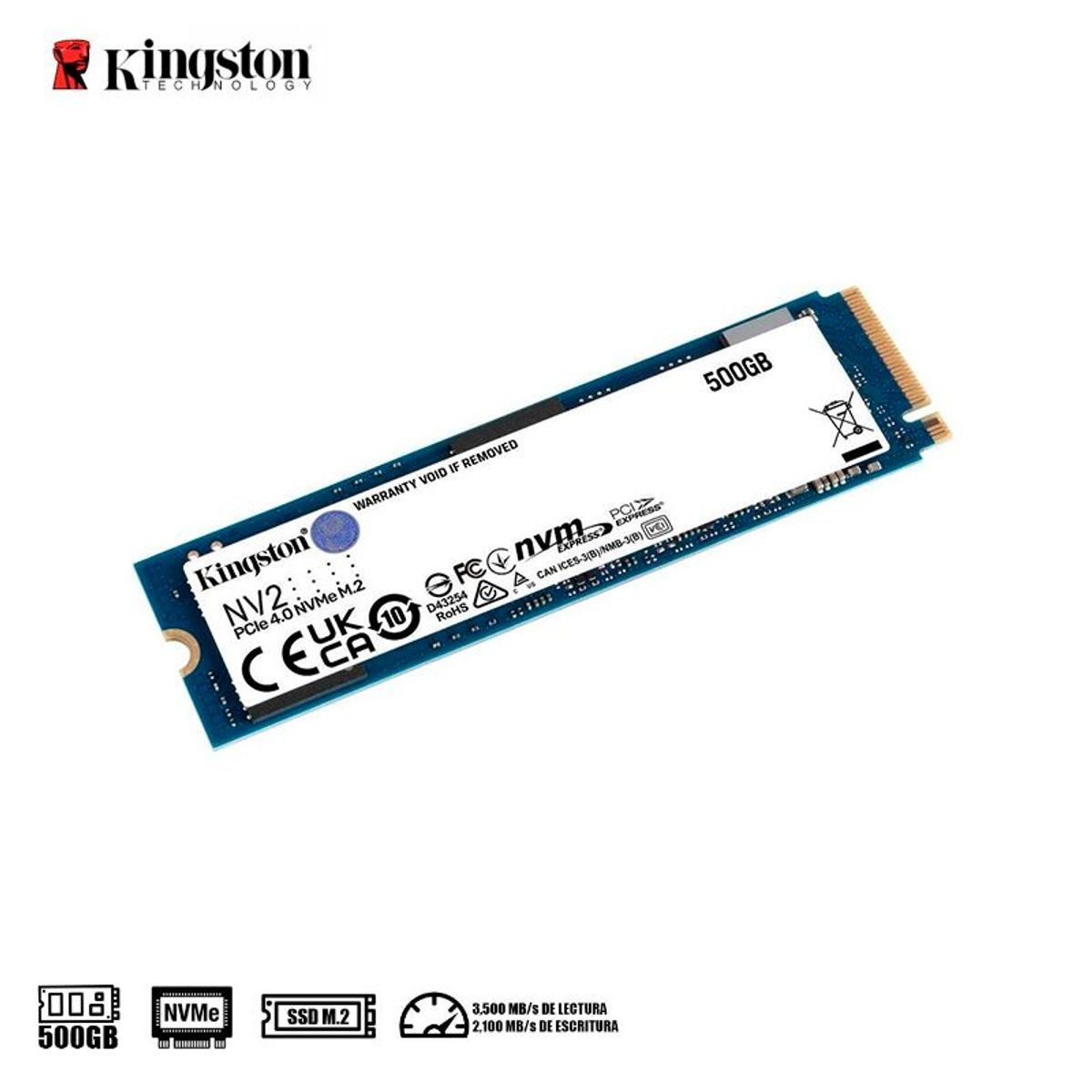 KINGSTON - DISCO SOLIDO 500 GB KINSGTON NV1 M.2 NVME