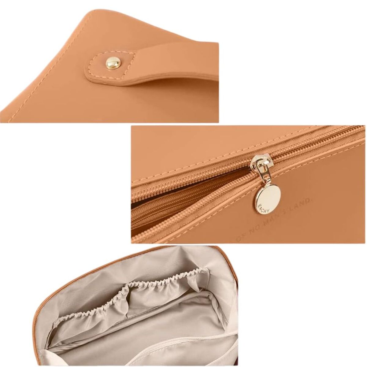 INSPIRA - Neceser Porta Cosméticos de Cuero PU Portátil con Asa