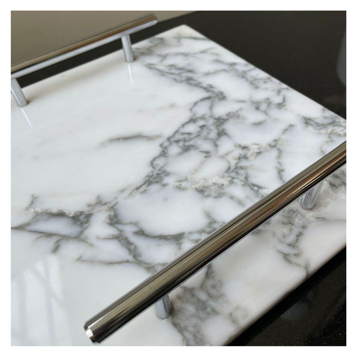 DAS HAUS - Azafate Mármol Calacatta Silver - Cuadrado