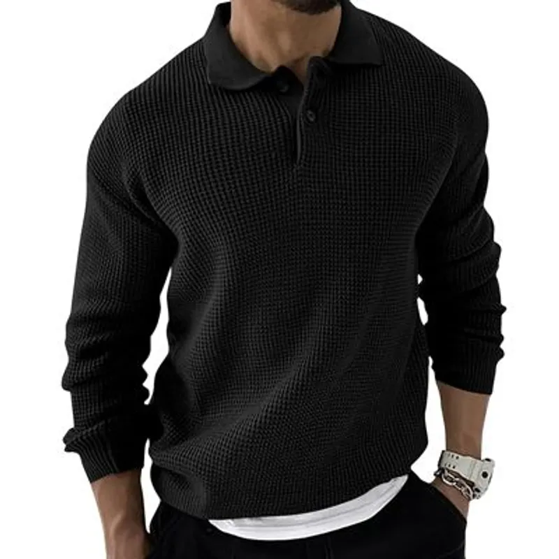 Moda Sueter Negra Hombre 