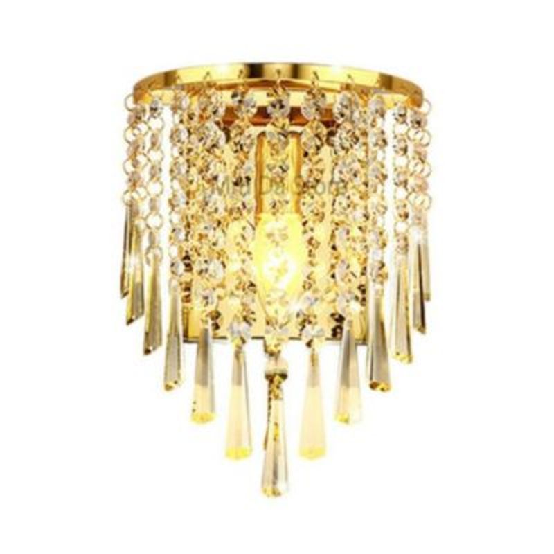 MMDH - Lámpara de pared led anti-óxido espesada con cristal Dorado