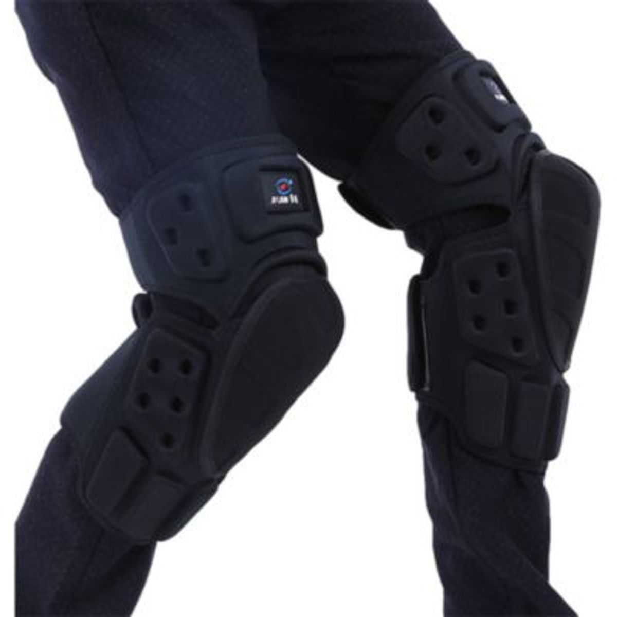 PUREPOWER - Protector de rodilla y codo para montar en moto negro-M