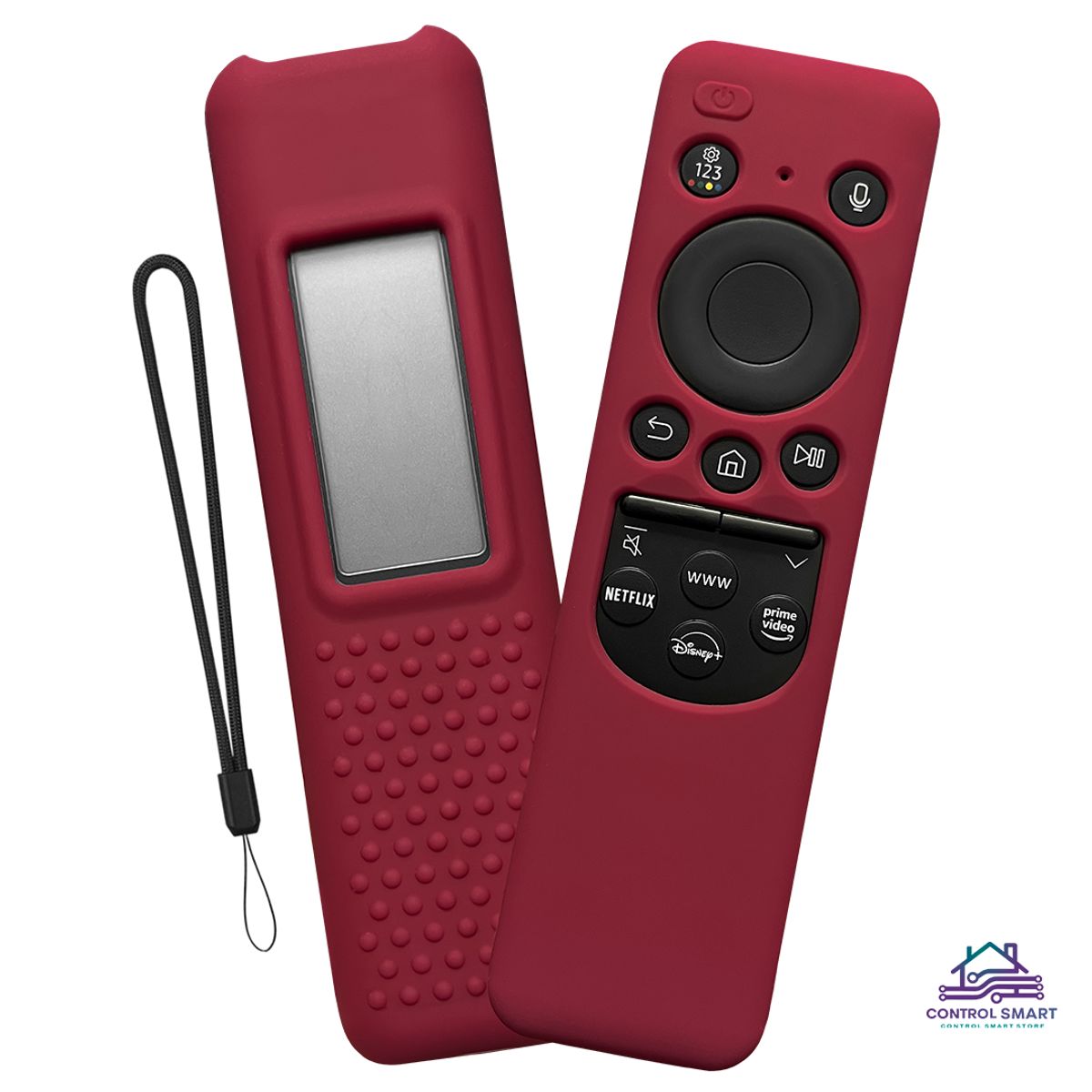 CASE - Funda Para Control Samsung Solar Smart Tv Modelo 2023- Rojo Vino