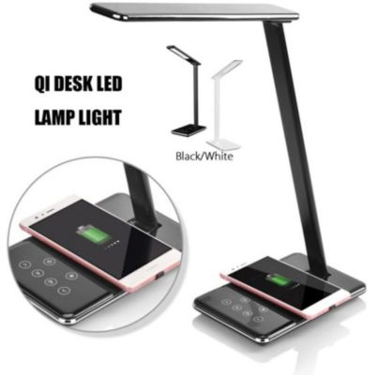 PUREPOWER - Colahome us plug 48 led lámpara de mesa luz de escritorio-negro