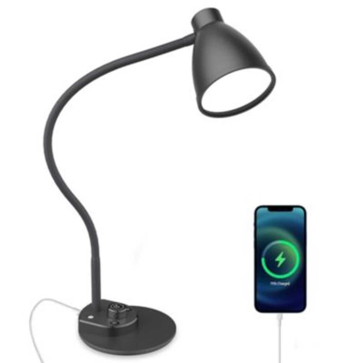 PUREPOWER - Luz de lectura regulable Lámpara de escritorio LED 3 modos de color