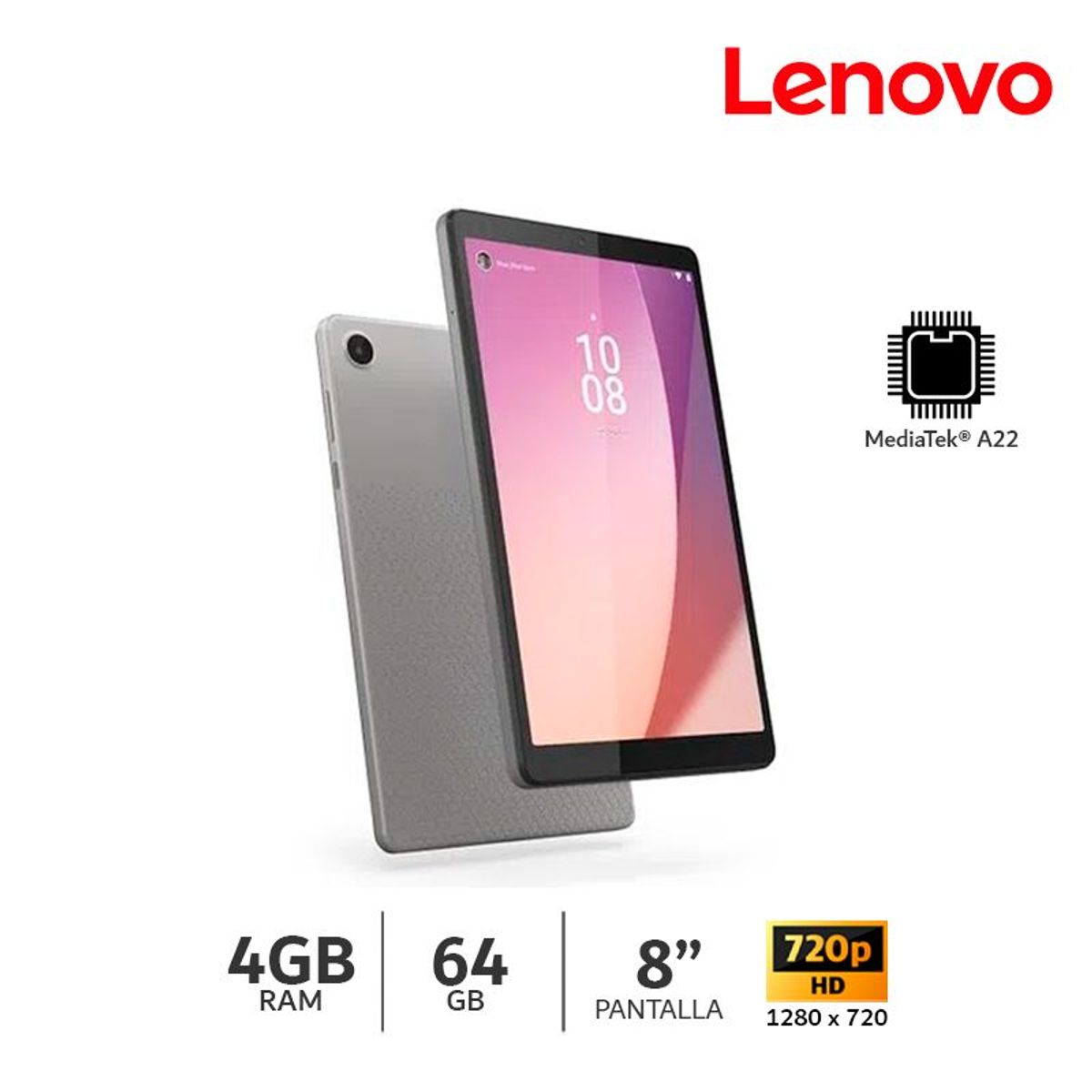 LENOVO - Tablet Lenovo Tab M8 4ta Gen TB300XU 8 4GB ram 64GB cámara principal 5MP frontal 2MP 4G LTE