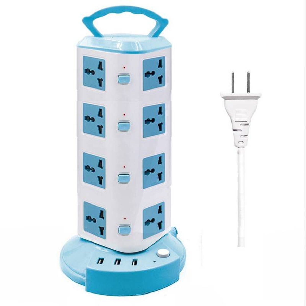 GENERICO - Torre Enchufe Tomacorriente Extensión Múltiple 4 Pisos + usb
