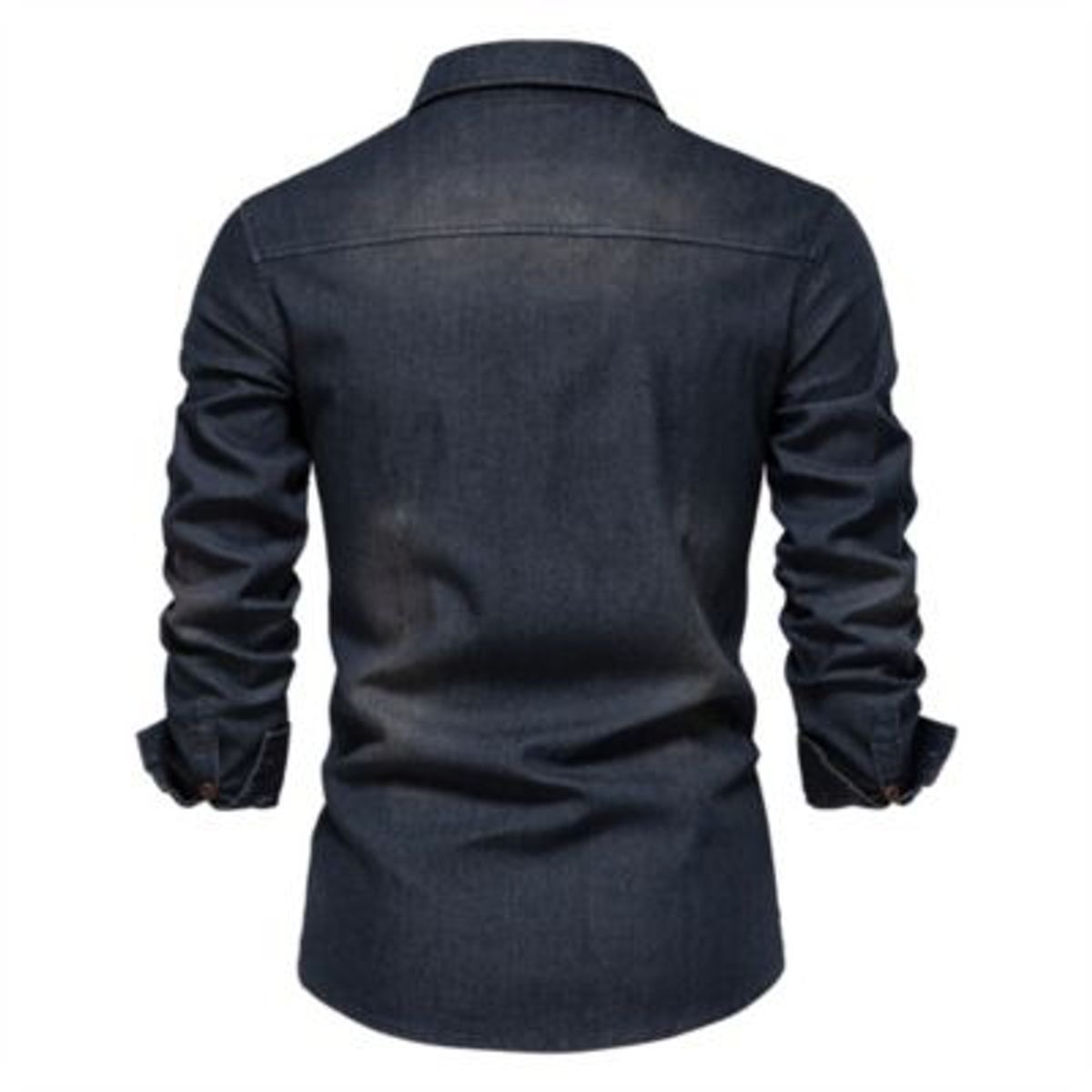 BLWOENS - Camisa vaquera de algodón de manga larga para hombre