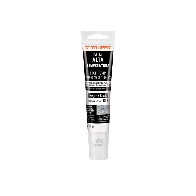 TRUPER - Silicona Sellador Alta Temperatura negro 85g Truper Auto