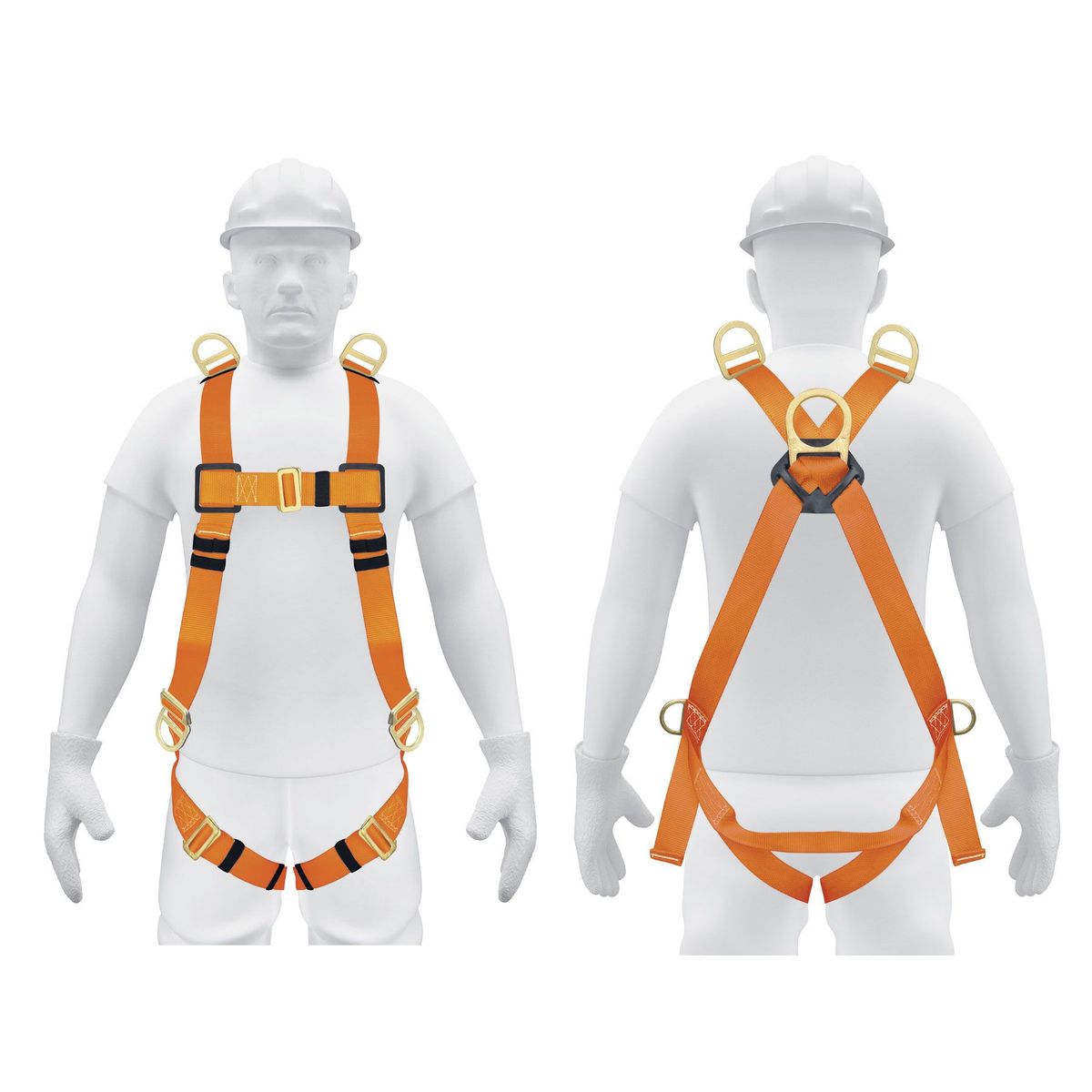 TRUPER - Arnés de cuerpo completo con 5 anillos ansi truper