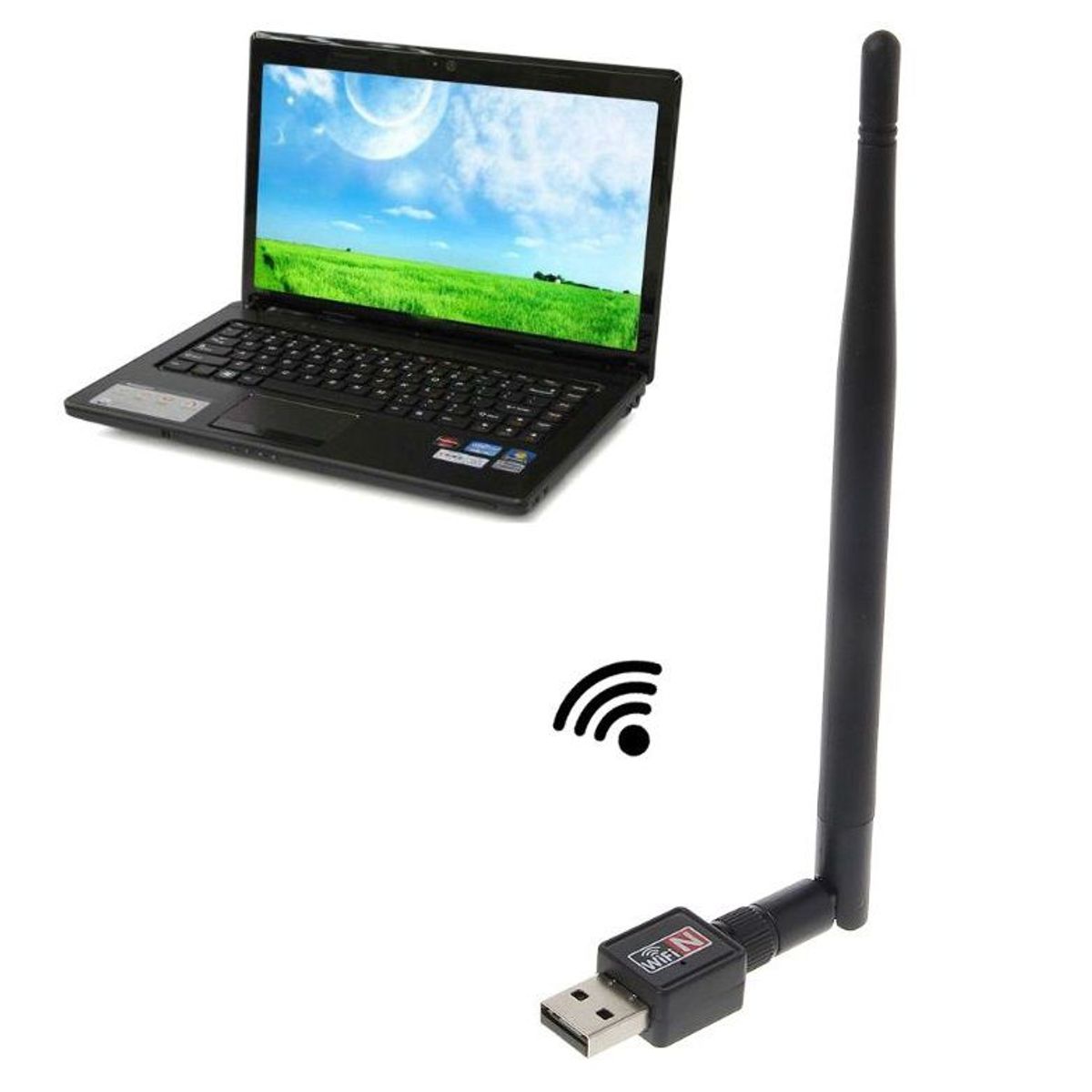 GENERICO - Receptor Antena Usb Wifi 200 Mbps Inalámbrico Usb 2.0