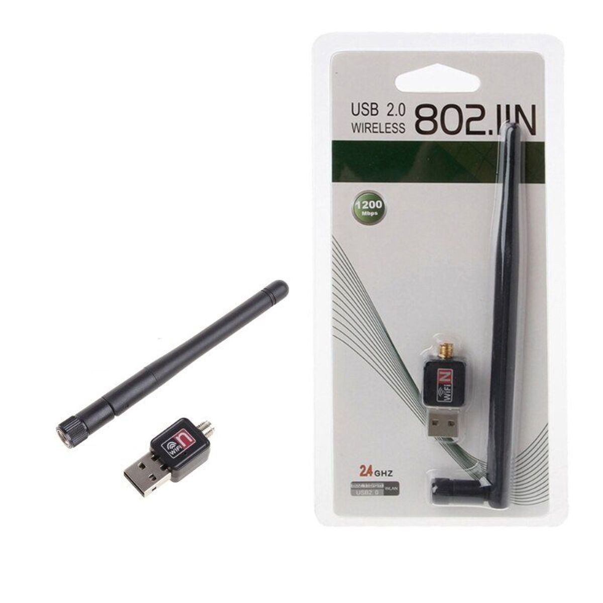 GENERICO - Receptor Antena Usb Wifi 200 Mbps Inalámbrico Usb 2.0