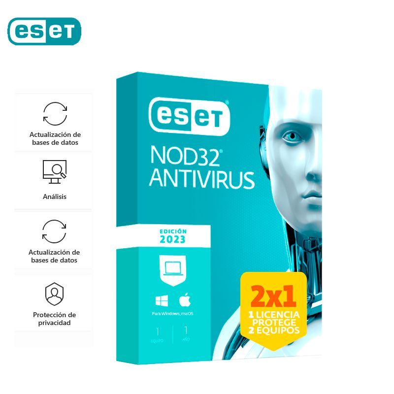 ESET NOD32 - ANTIVIRUS ESET NOD32 PARA 2X1 LICENCIAS 2023