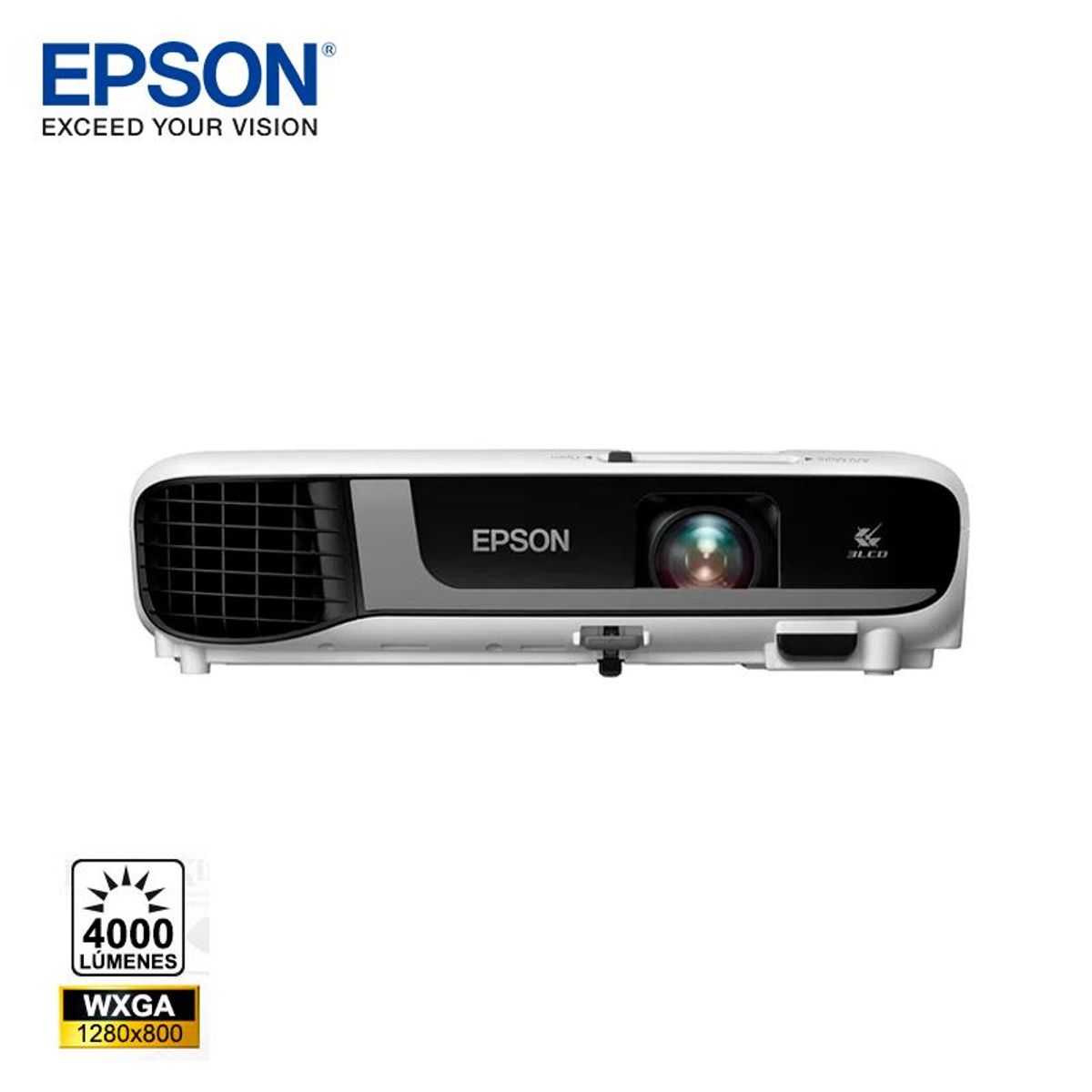 EPSON - Proyector Portátil Powerlite W52+4000 Lúmenes Resolución WXGA 1280x800