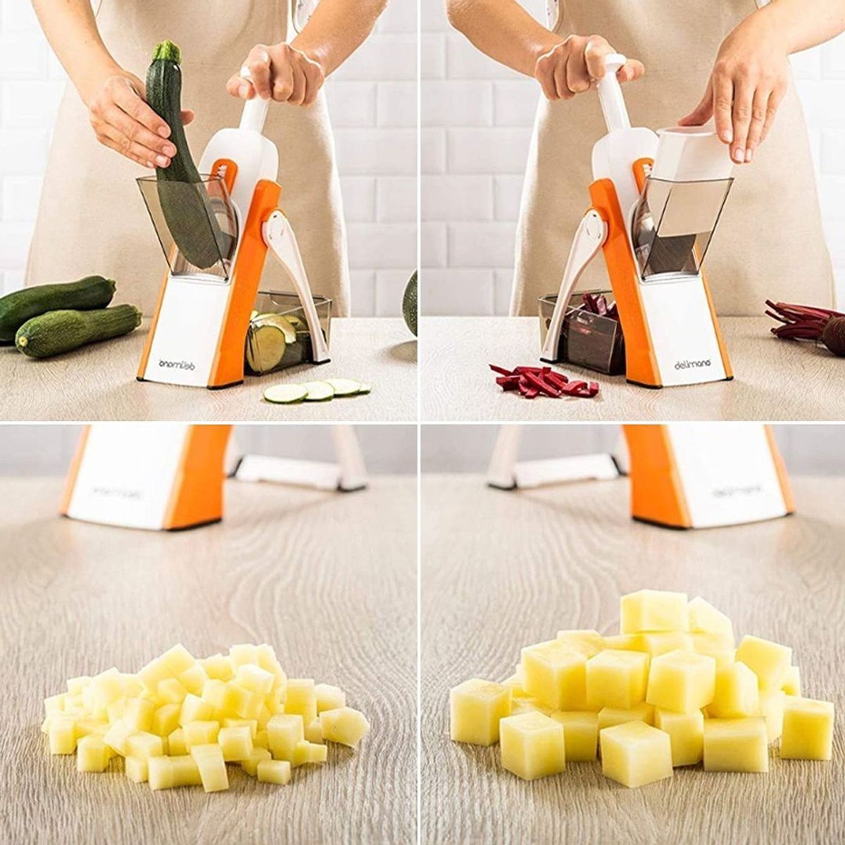 GENERICO - Máquina  rebanadora manual de verduras rallador plegable